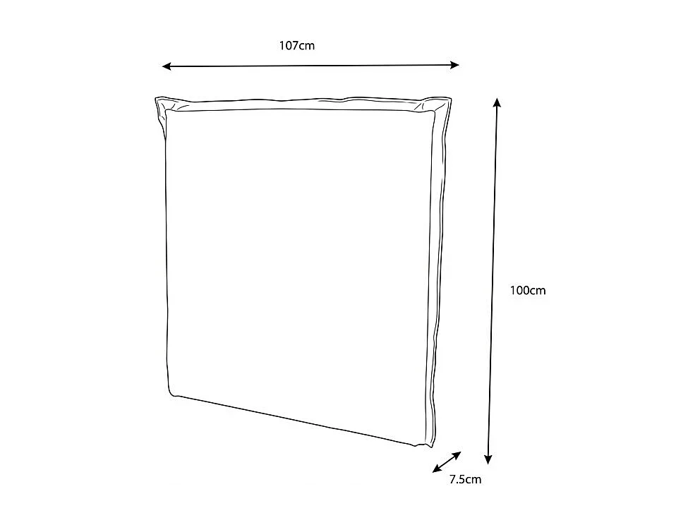 Gepolstertes Kopfteil rosa 90/105cm