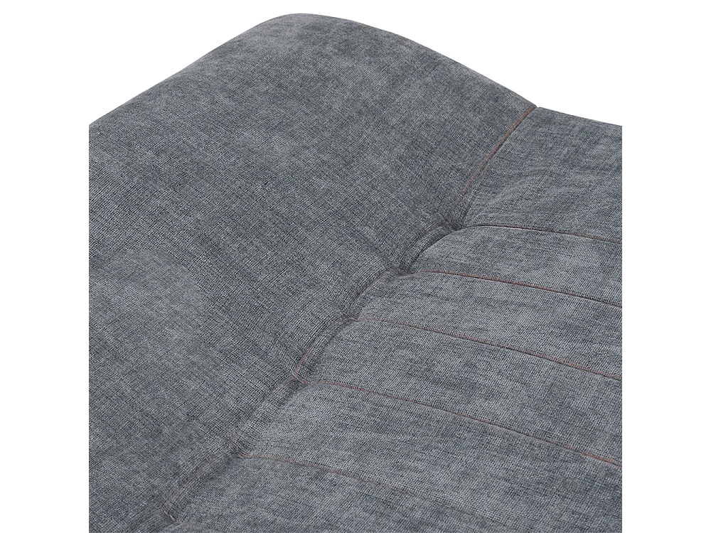 Grey Linen 2-Seater Convertible Sofa Bed with Cushions