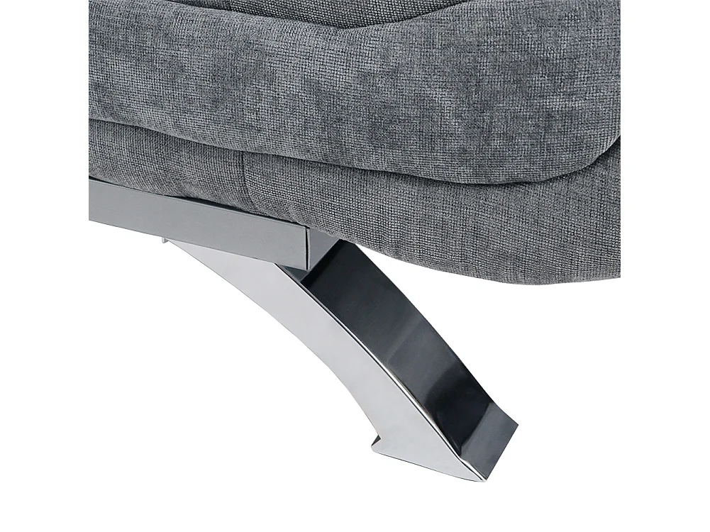 Grey Linen 2-Seater Convertible Sofa Bed with Cushions