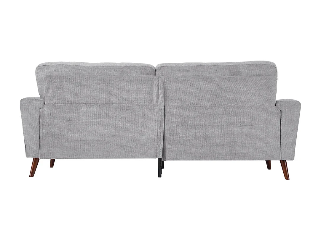 Chenille 2-Seater Sofa with Throw Pillows - Grey
