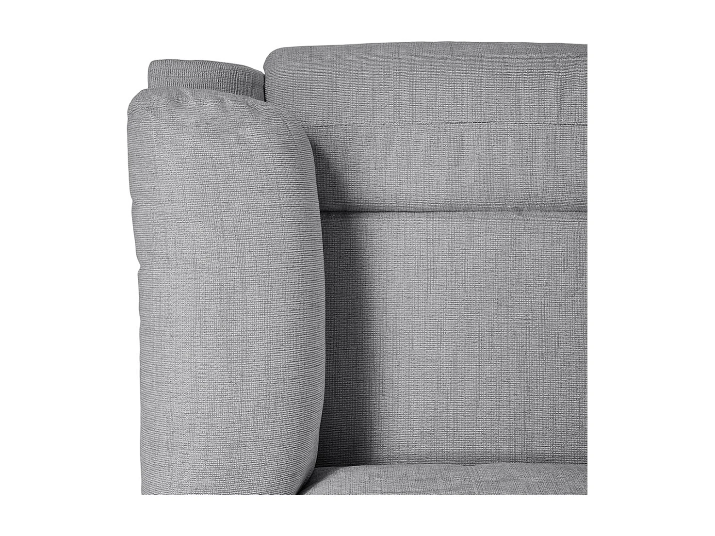 Chenille 1 Seater Reclining Sofa with Footrest - Grey