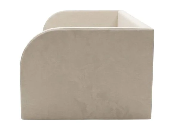 Lit rembourré avec rangement aggloméré beige 72x204x100cm