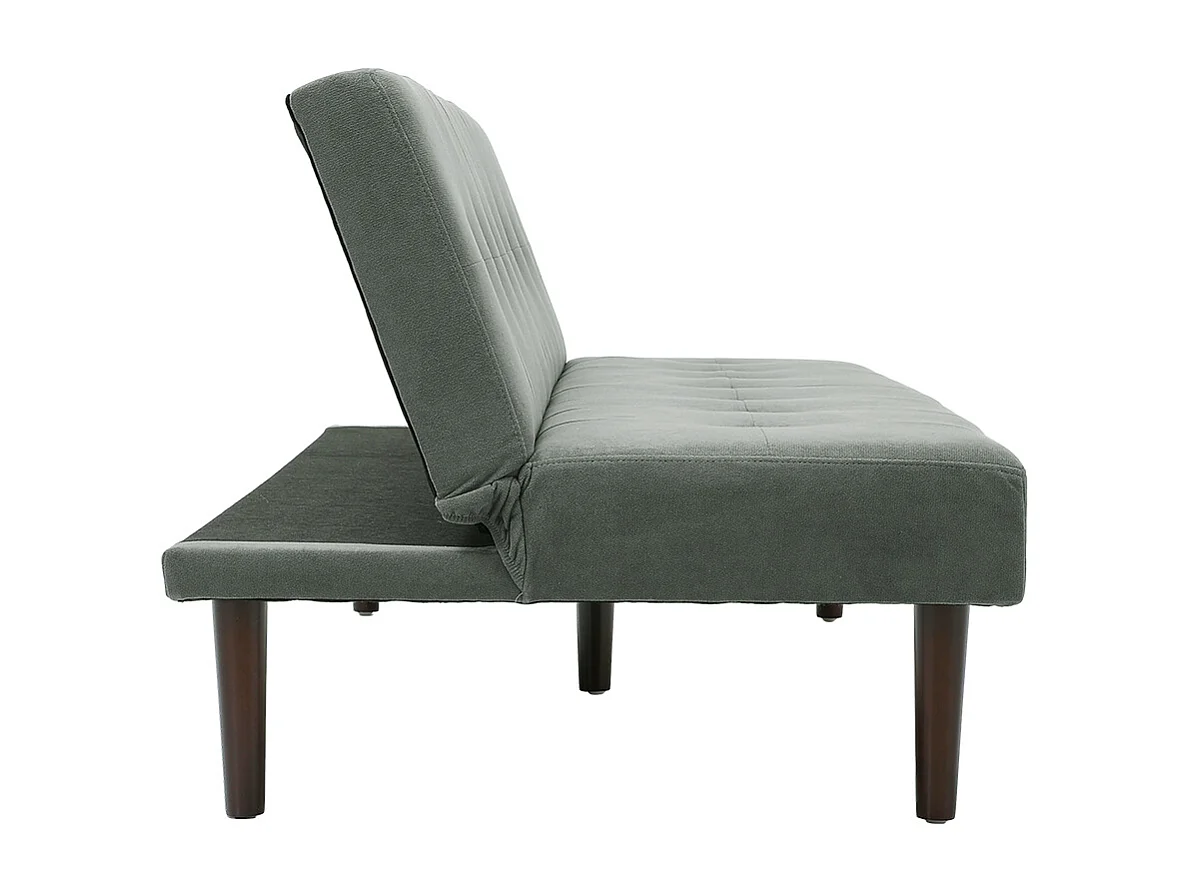 Tufted Grey Towelling 2-Seater Clic Clac Sofa Bed