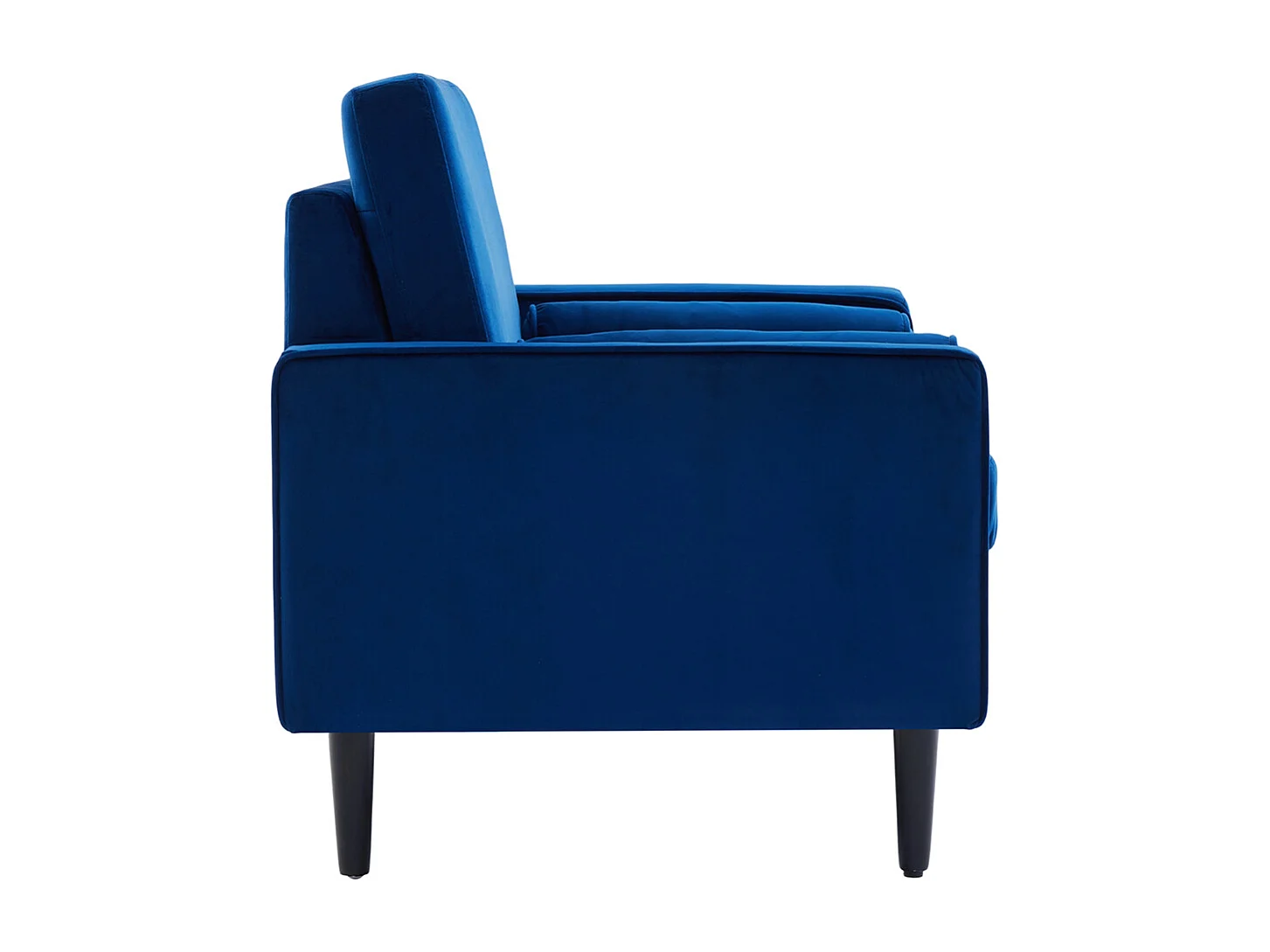 Mid-Century 1 Seater Armchair with Bolster Pillows - Blue