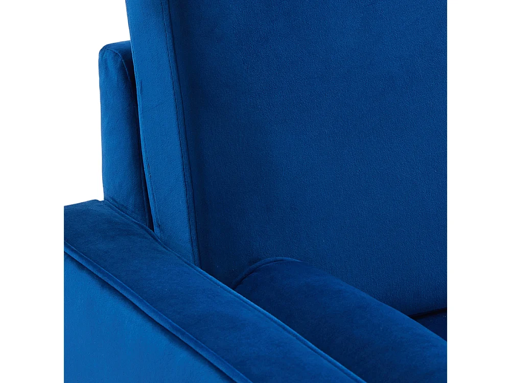 Mid-Century 1 Seater Armchair with Bolster Pillows - Blue