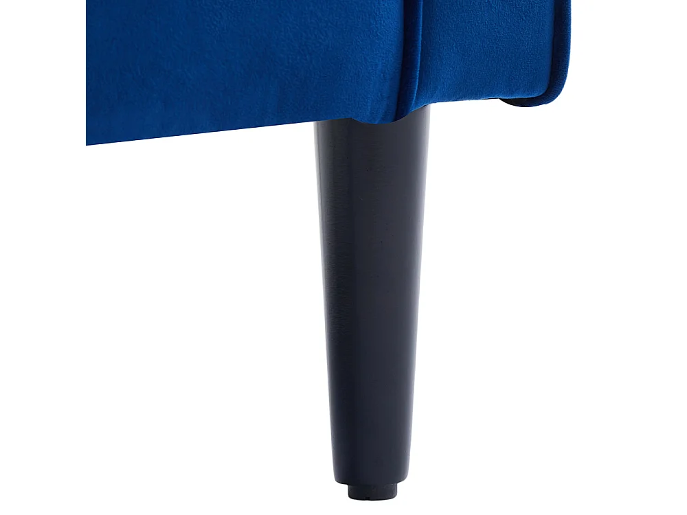 Mid-Century 1 Seater Armchair with Bolster Pillows - Blue