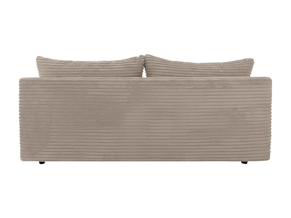 Canapé convertible 4 places en velours côtelé taupe FABIO