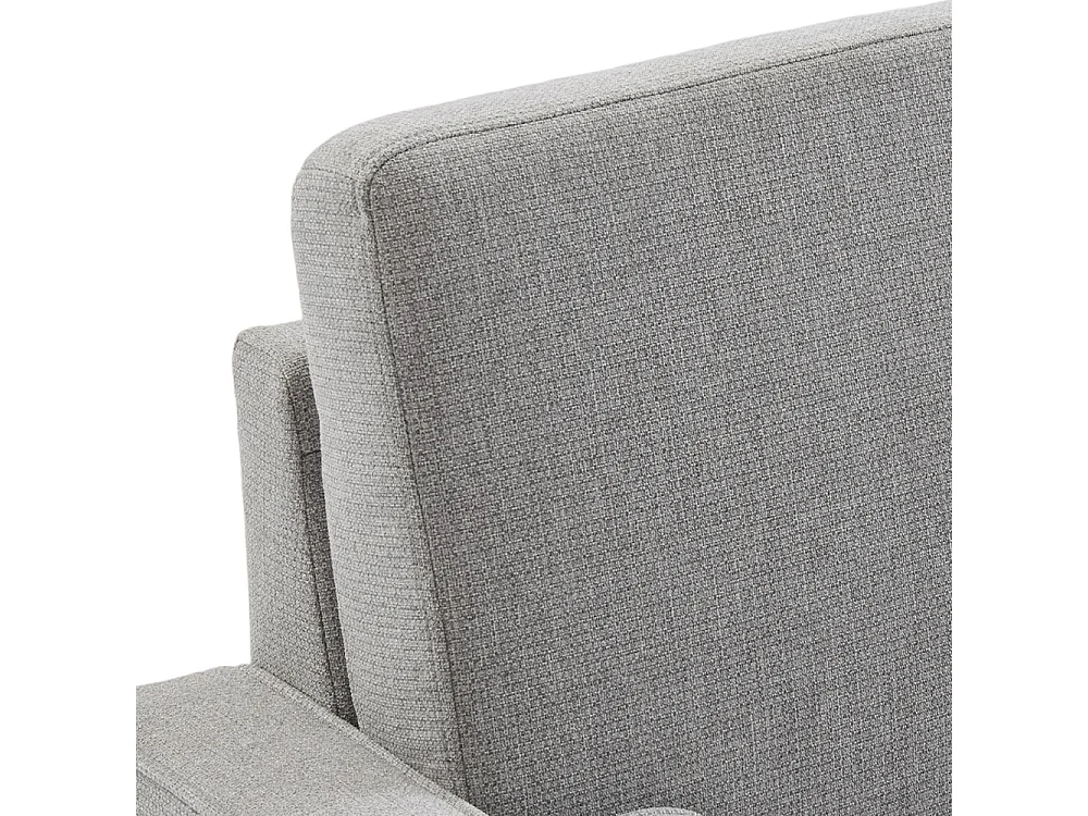 Mid-Century 1 Seater Armchair with Bolster Pillows - Grey