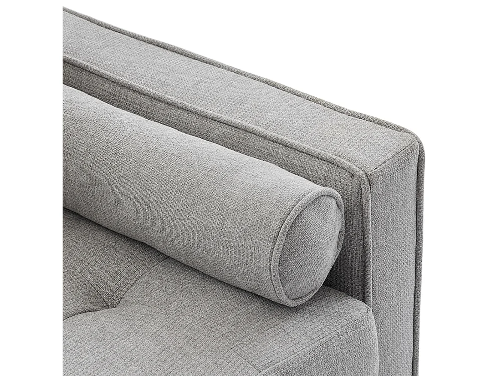Mid-Century 1 Seater Armchair with Bolster Pillows - Grey