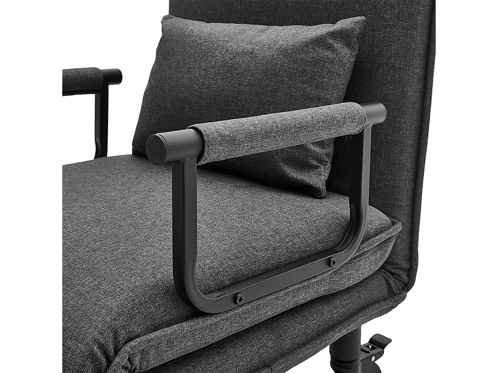 3-in-1 Single Convertible Sofa Bed with Pillow 6 Position Recliner Armchair
