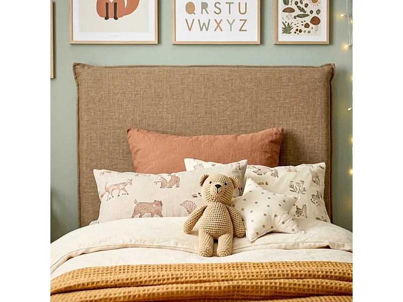 Gepolstertes Kopfteil braun 90/105cm