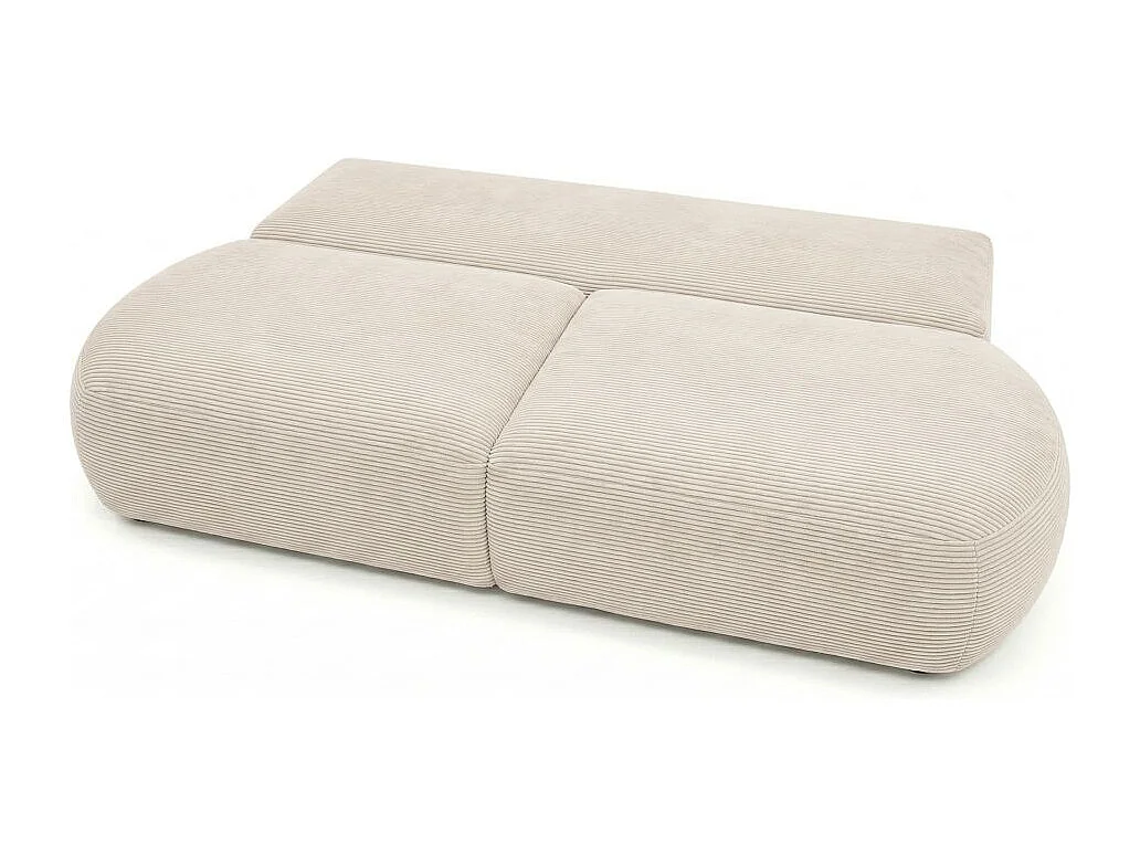 Canapé convertible 4 places en velours côtelé beige FABIO