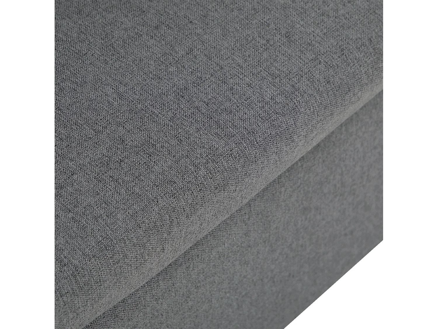 Grey Linen 2-Seater Sofa Bed with Cup Holders & Pillows