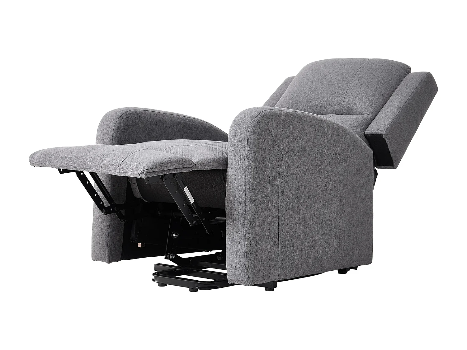 Grey Linen 8 Point Massage Recliner Armchair with Heat