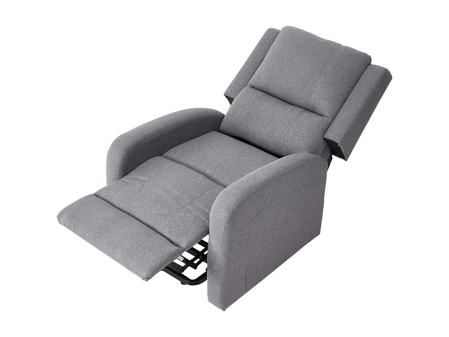 Grey Linen 8 Point Massage Recliner Armchair with Heat