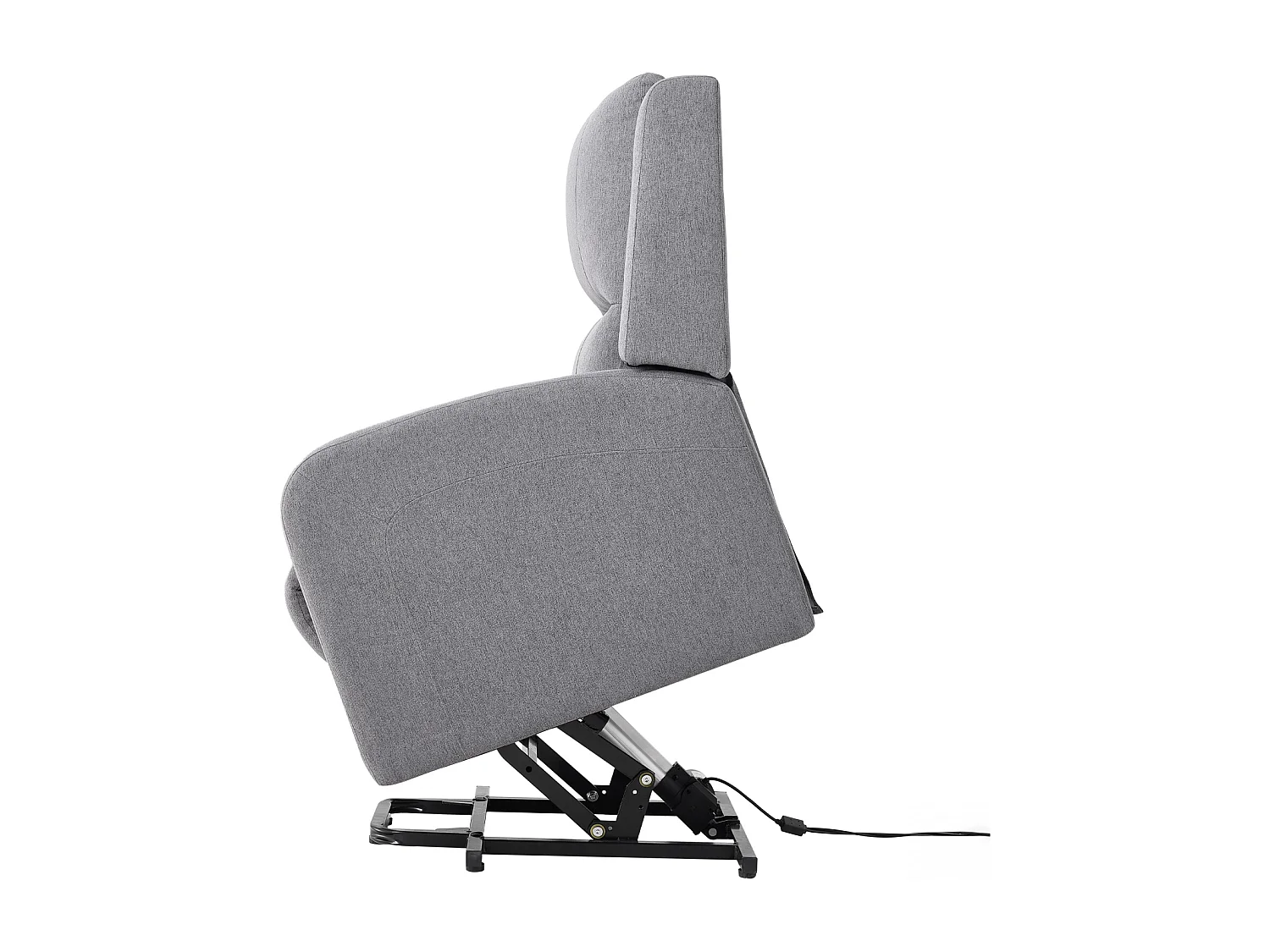 Grey Linen 8 Point Massage Recliner Armchair with Heat
