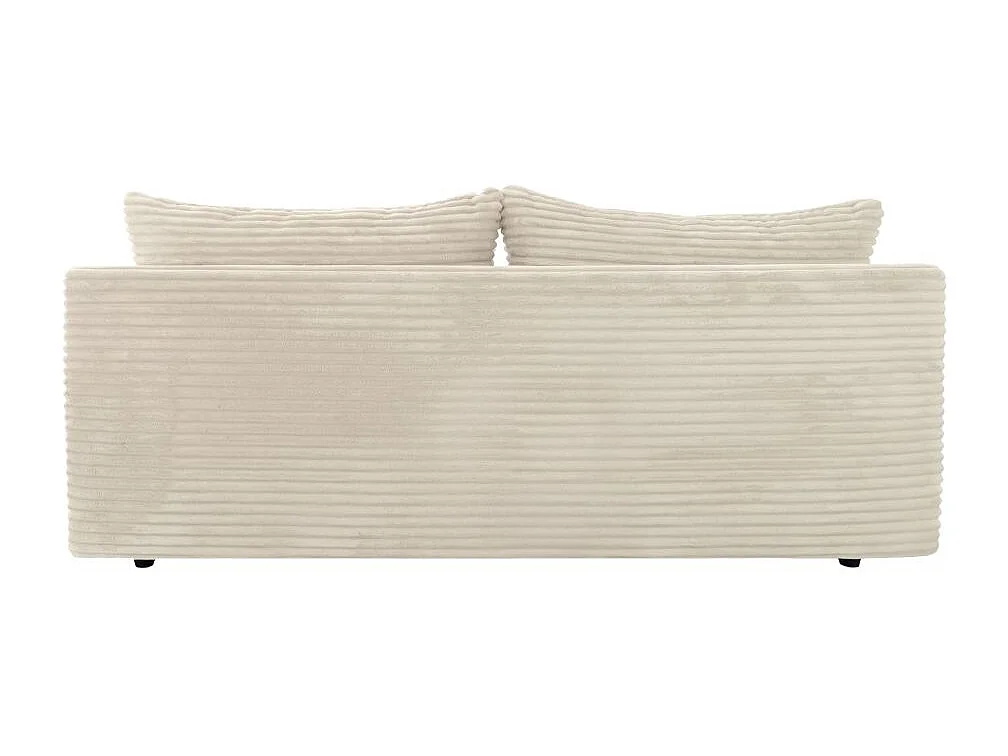 Canapé convertible 4 places en velours côtelé beige FABIO