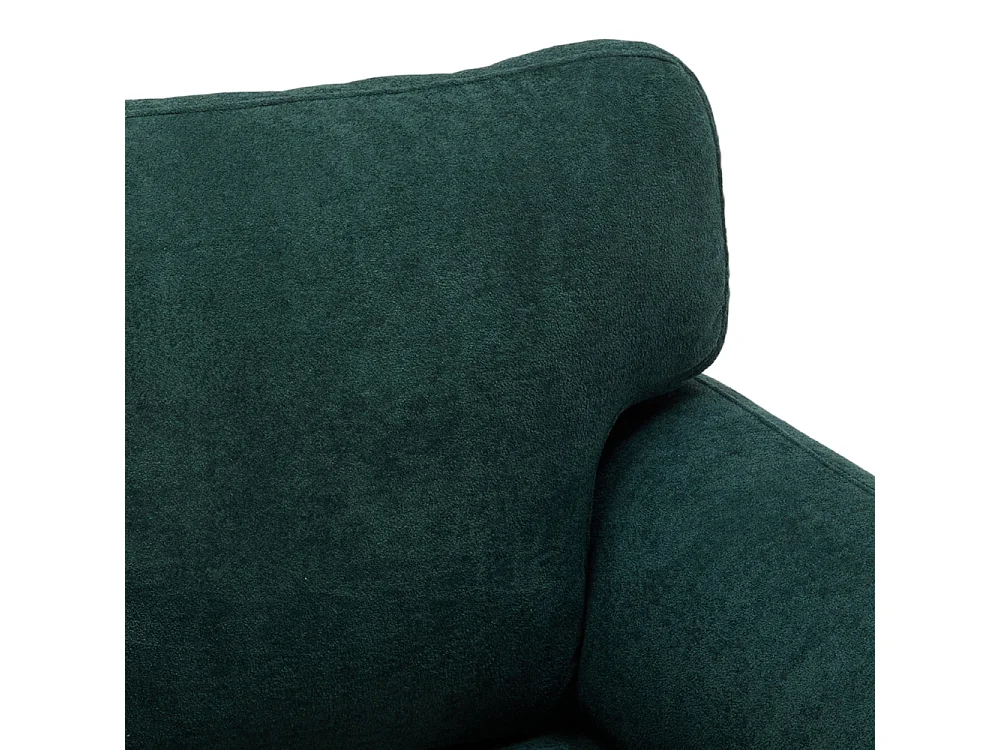 Modern Chenille Upholstered Sofa Chair with Footstool - Green