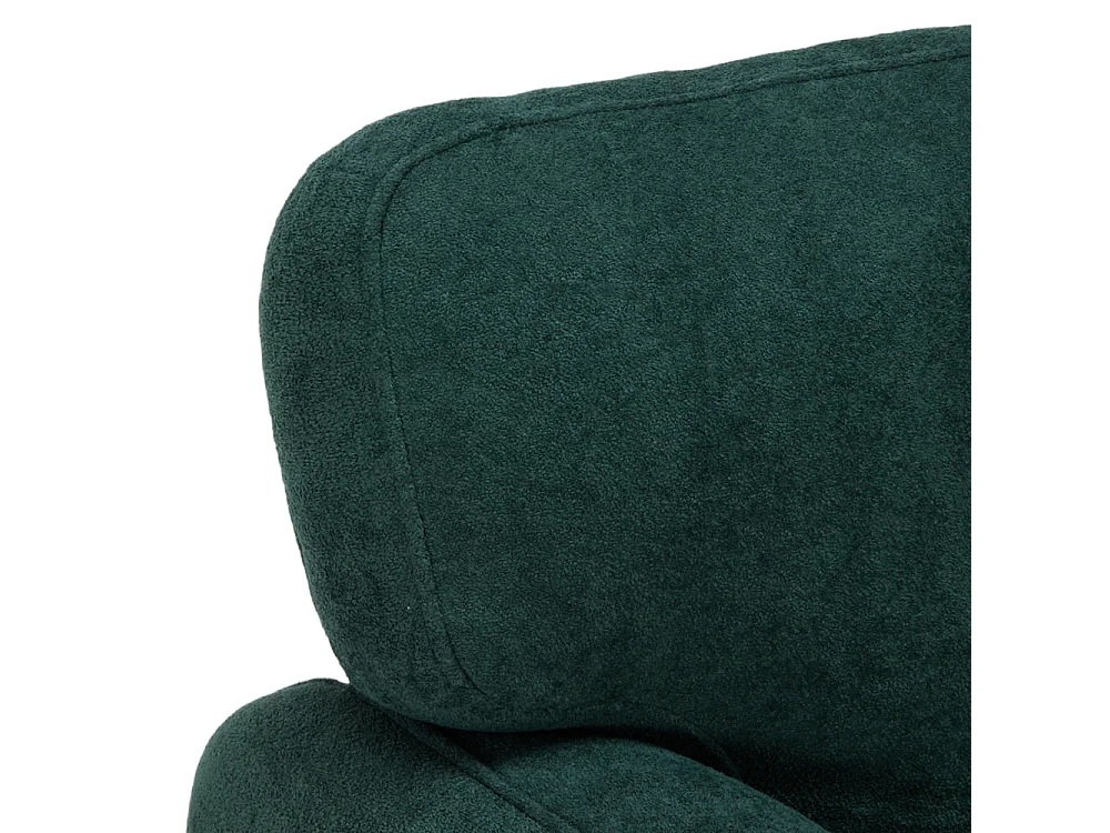 Modern Chenille Upholstered Sofa Chair with Footstool - Green