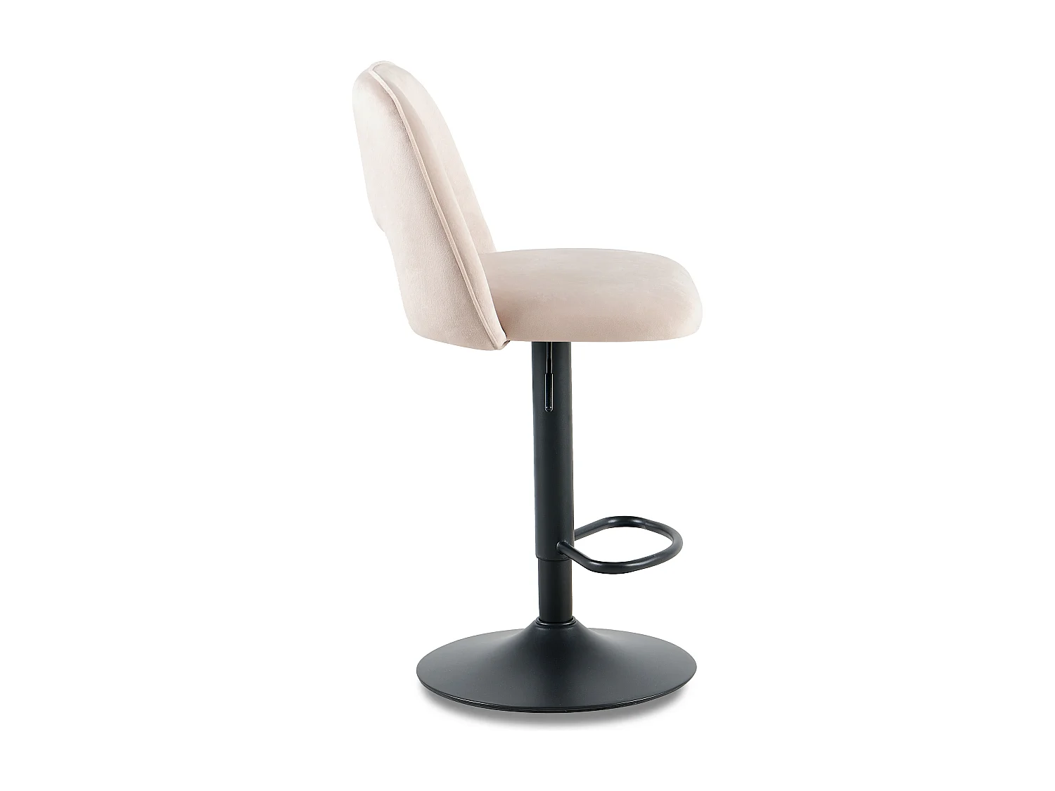SONARA Set of 1 Adjustable Velvet Upholstered Breakfast Bar Stools