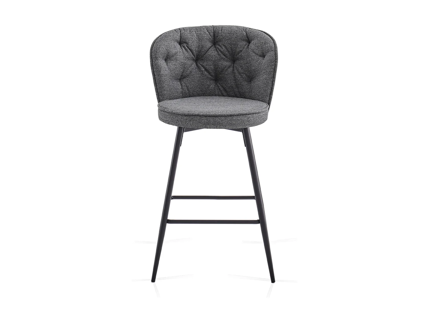 SONARA Set of 2 Blended Woven Fabric Counter Height Bar Stools with Backrest