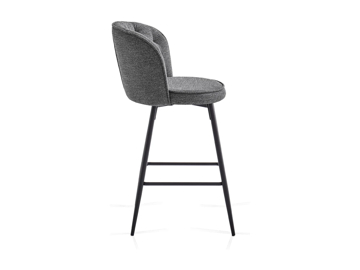 SONARA Set of 2 Blended Woven Fabric Counter Height Bar Stools with Backrest