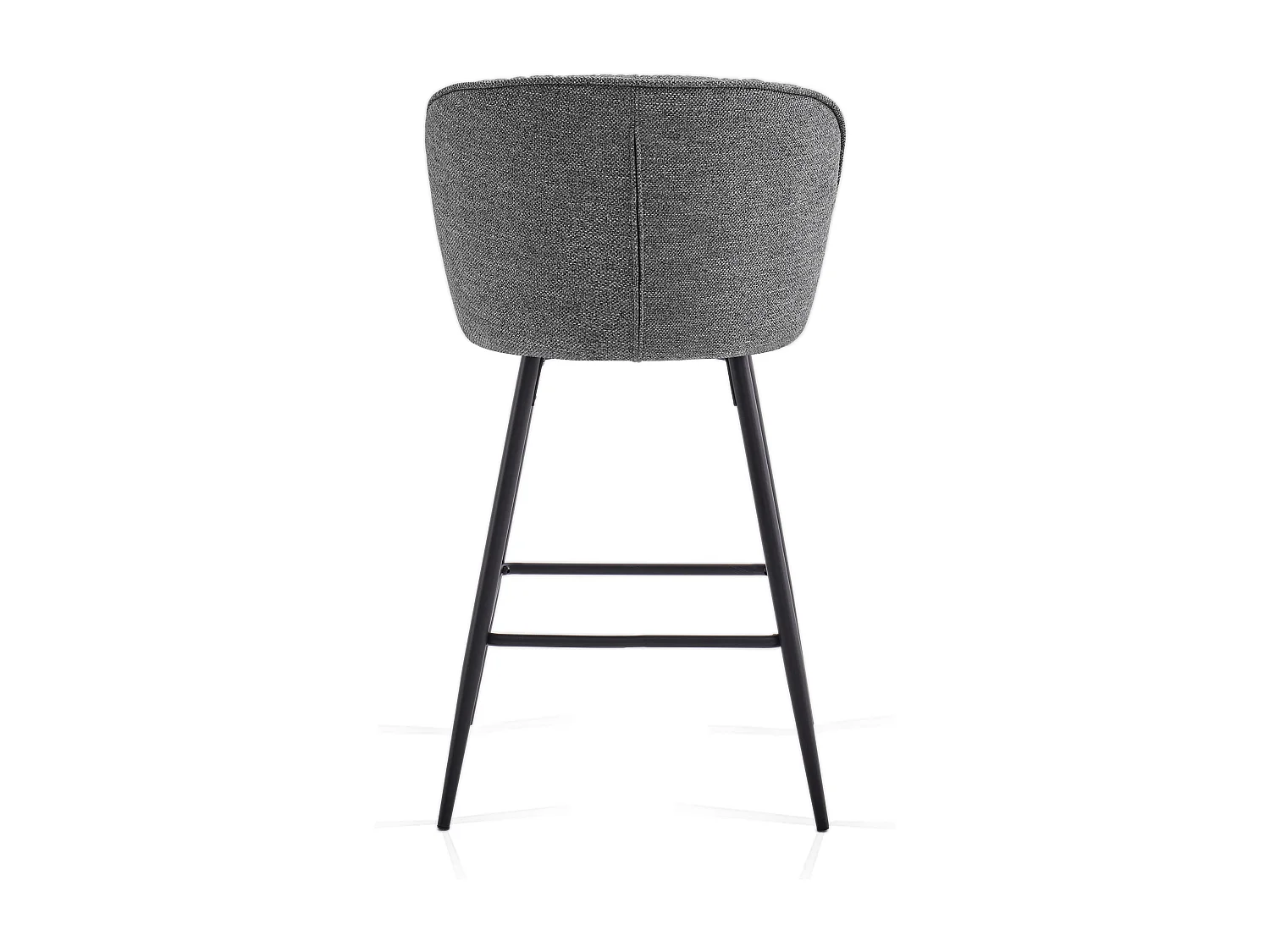 SONARA Set of 2 Blended Woven Fabric Counter Height Bar Stools with Backrest
