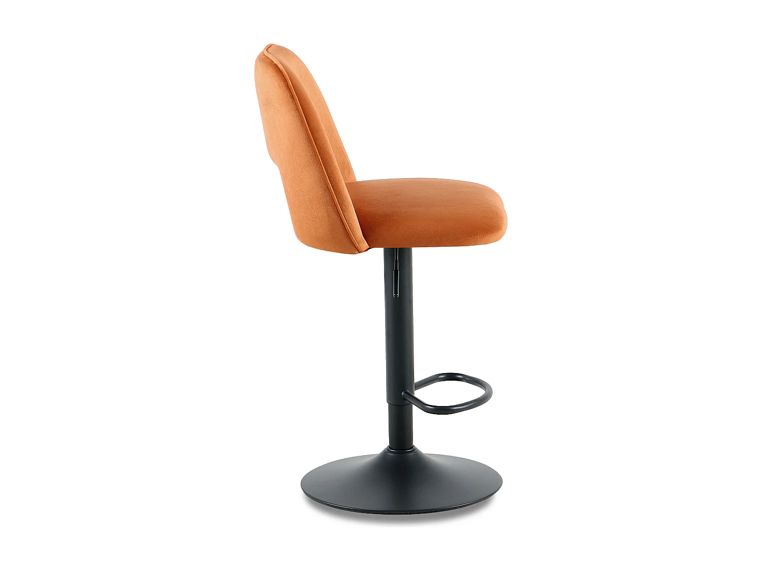 SONARA Set of 1 Adjustable Velvet Upholstered Breakfast Bar Stools