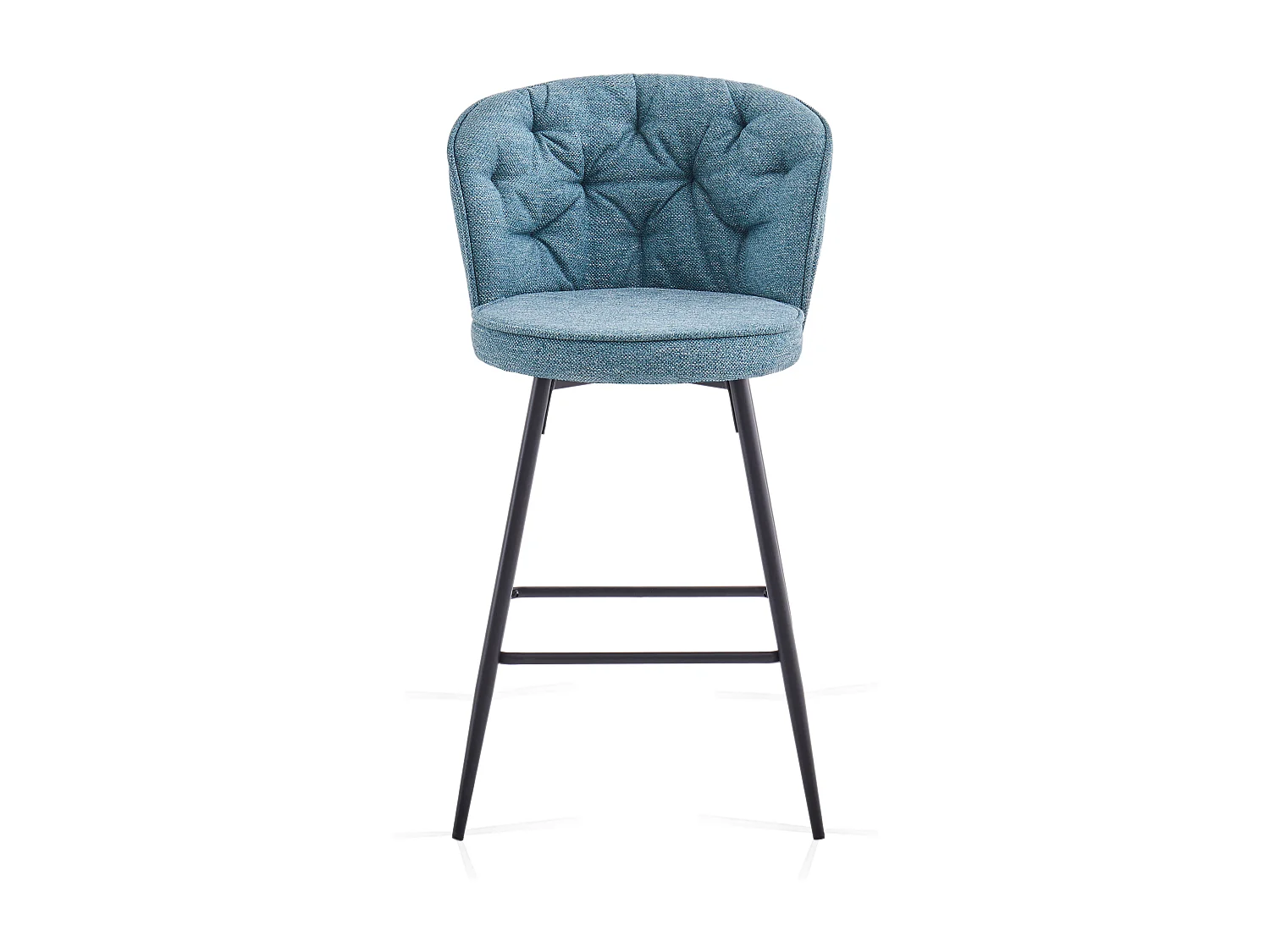 SONARA Set of 2 Blended Woven Fabric Counter Height Bar Stools with Backrest