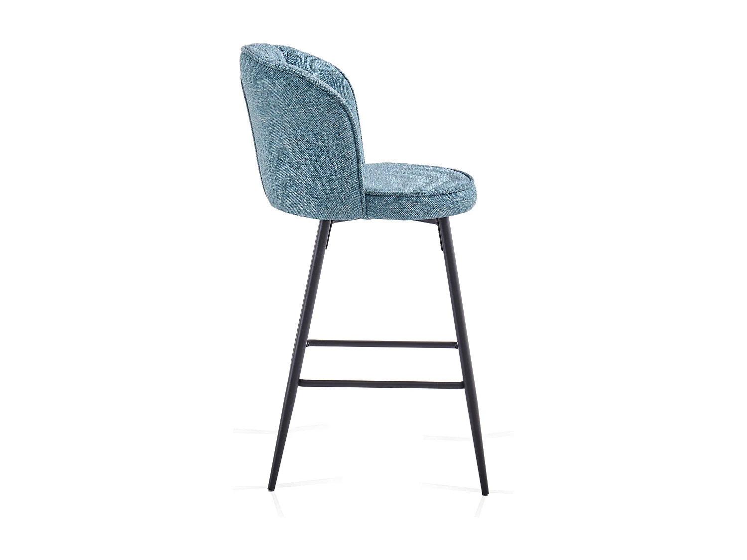 SONARA Set of 2 Blended Woven Fabric Counter Height Bar Stools with Backrest