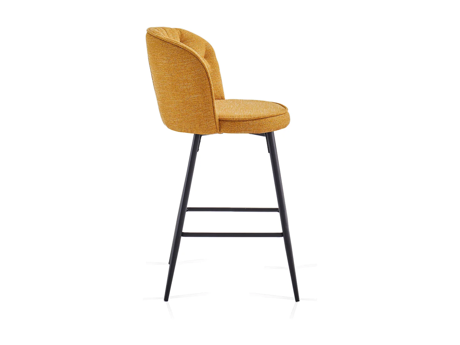 SONARA Set of 2 Blended Woven Fabric Counter Height Bar Stools with Backrest