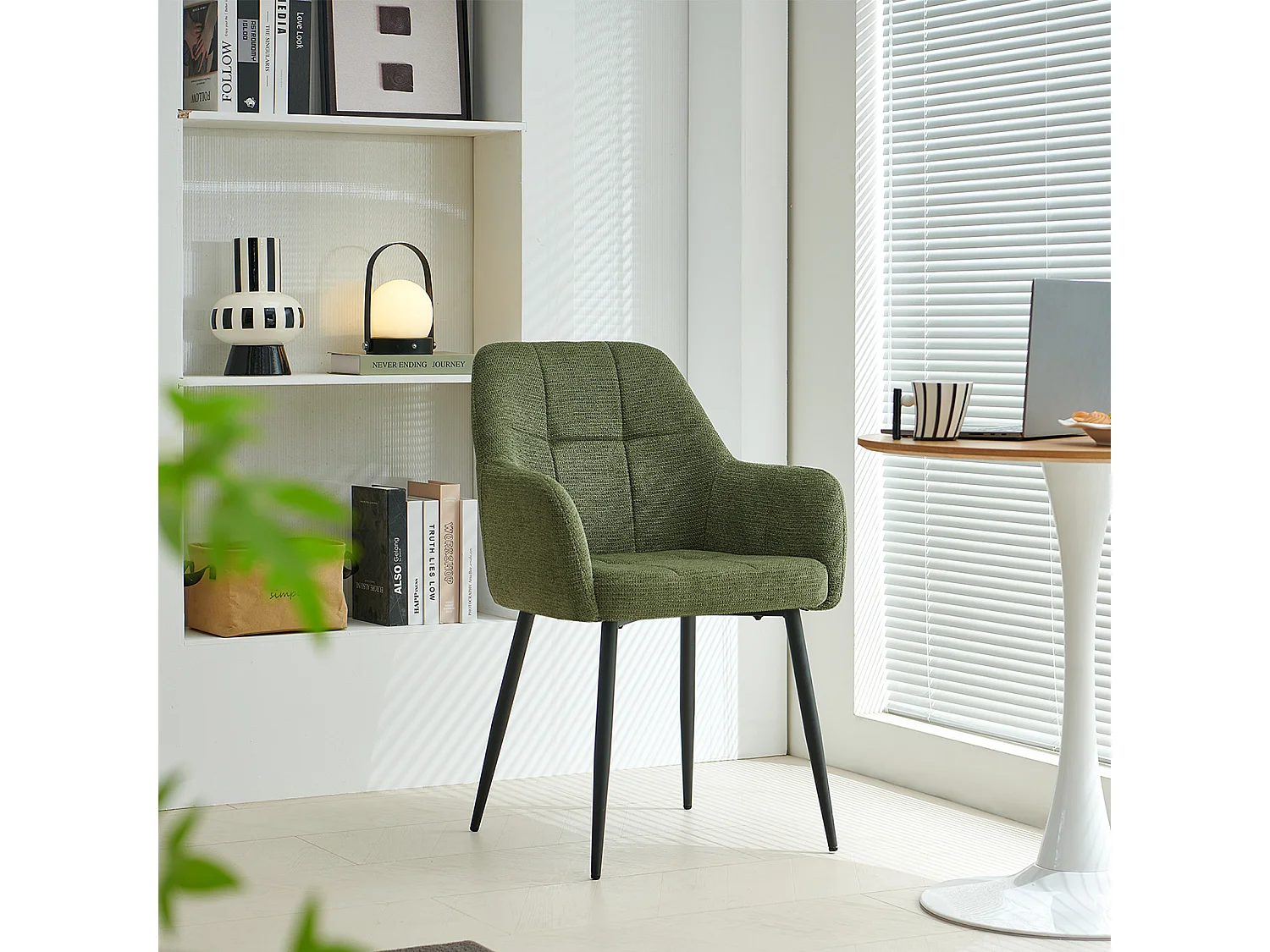 SONARA Dining Chair Set of 2, Water-Repellent  Plush Chenille Upholstered for Dining Room
