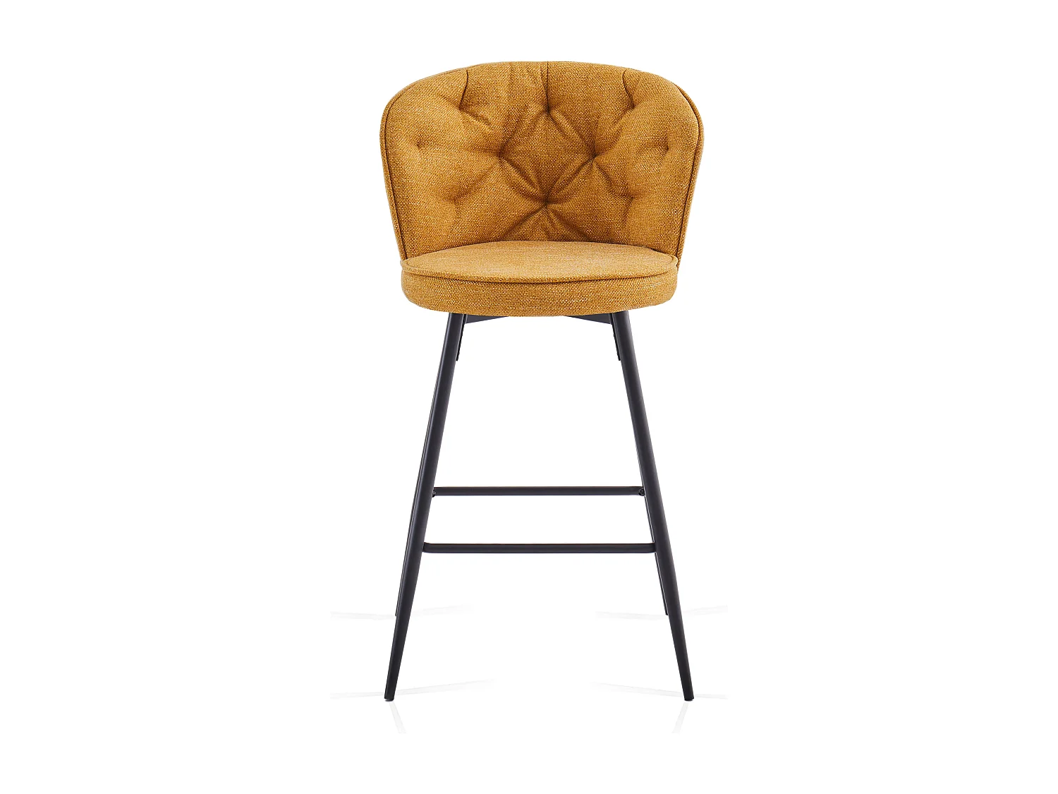 SONARA Set of 1 Blended Woven Fabric Counter Height Bar Stools with Backrest