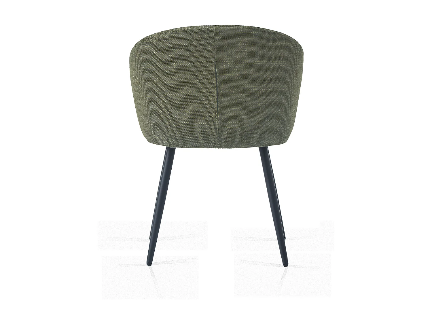 SONARA Modern Set of 2 Chunky Weave Fabric Ergonomic Dining Chairs with Arms