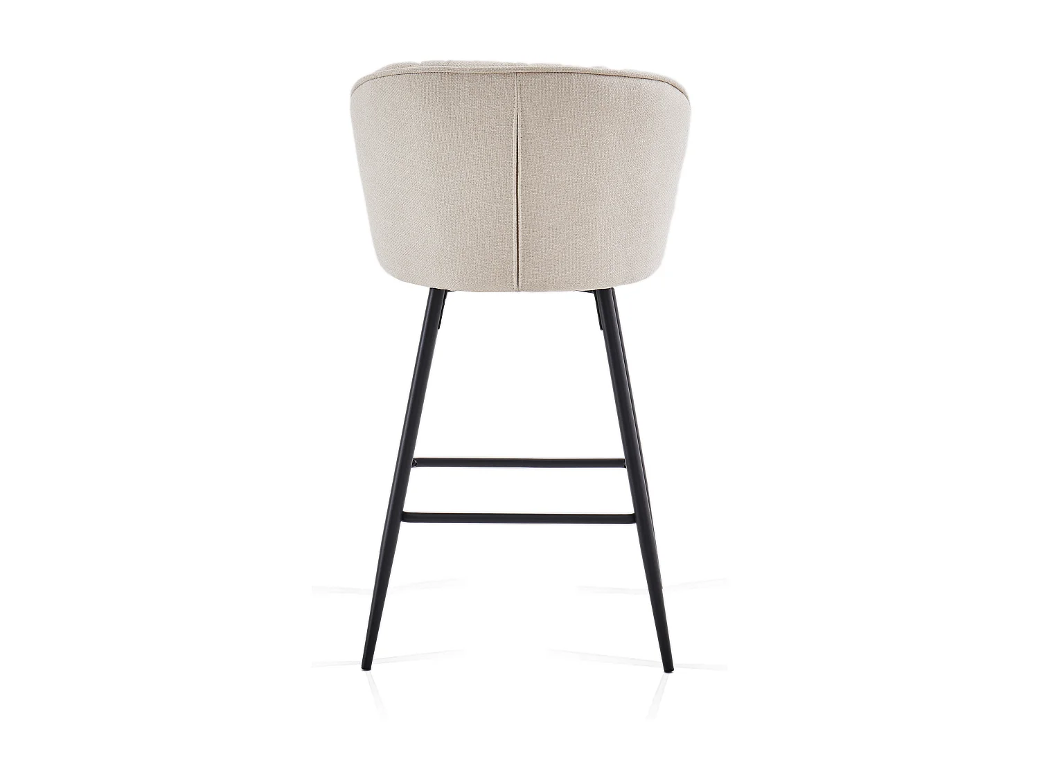 SONARA Set of 2 Blended Woven Fabric Counter Height Bar Stools with Backrest