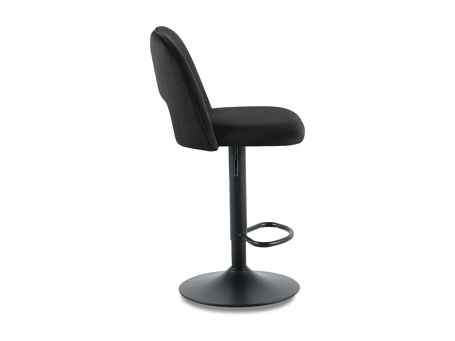 SONARA Set of 1 Adjustable Velvet Upholstered Breakfast Bar Stools