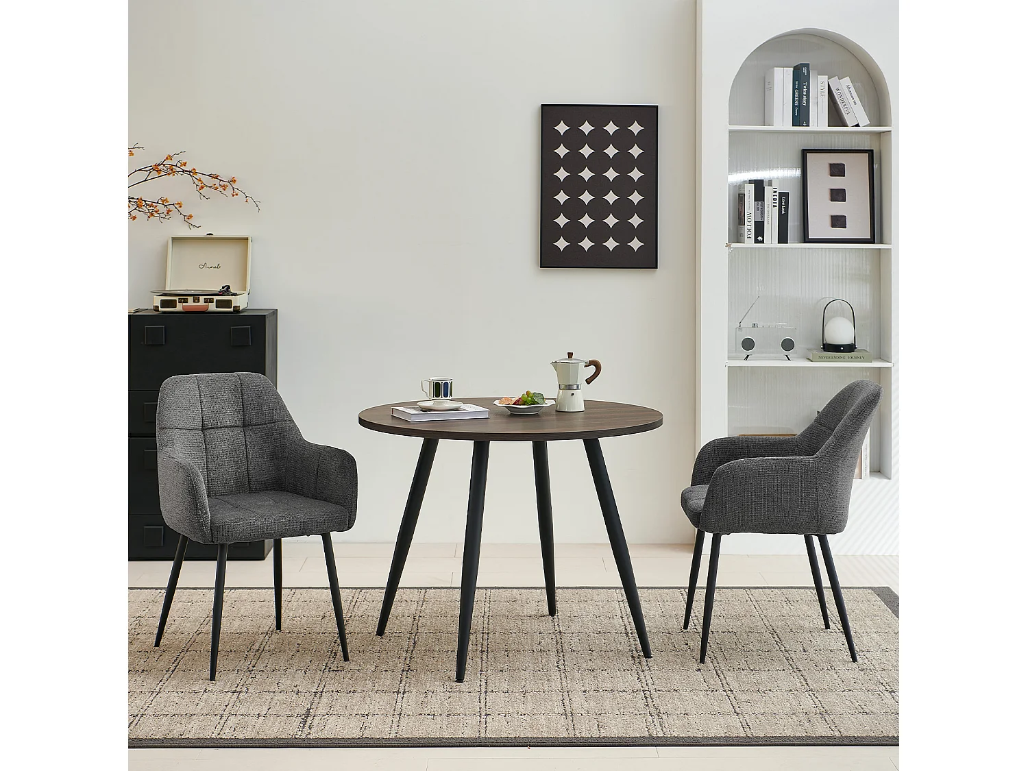 SONARA Dining Chair Set of 2, Water-Repellent  Plush Chenille Upholstered for Dining Room