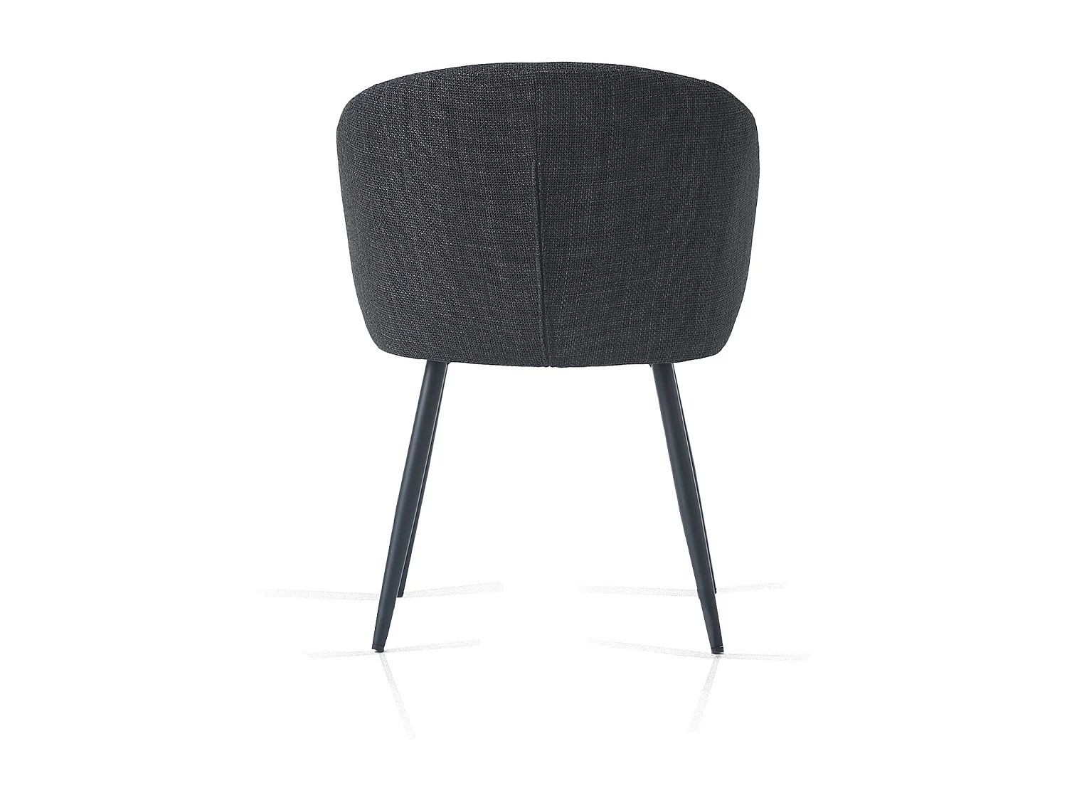 SONARA Modern Set of 2 Chunky Weave Fabric Ergonomic Dining Chairs with Arms