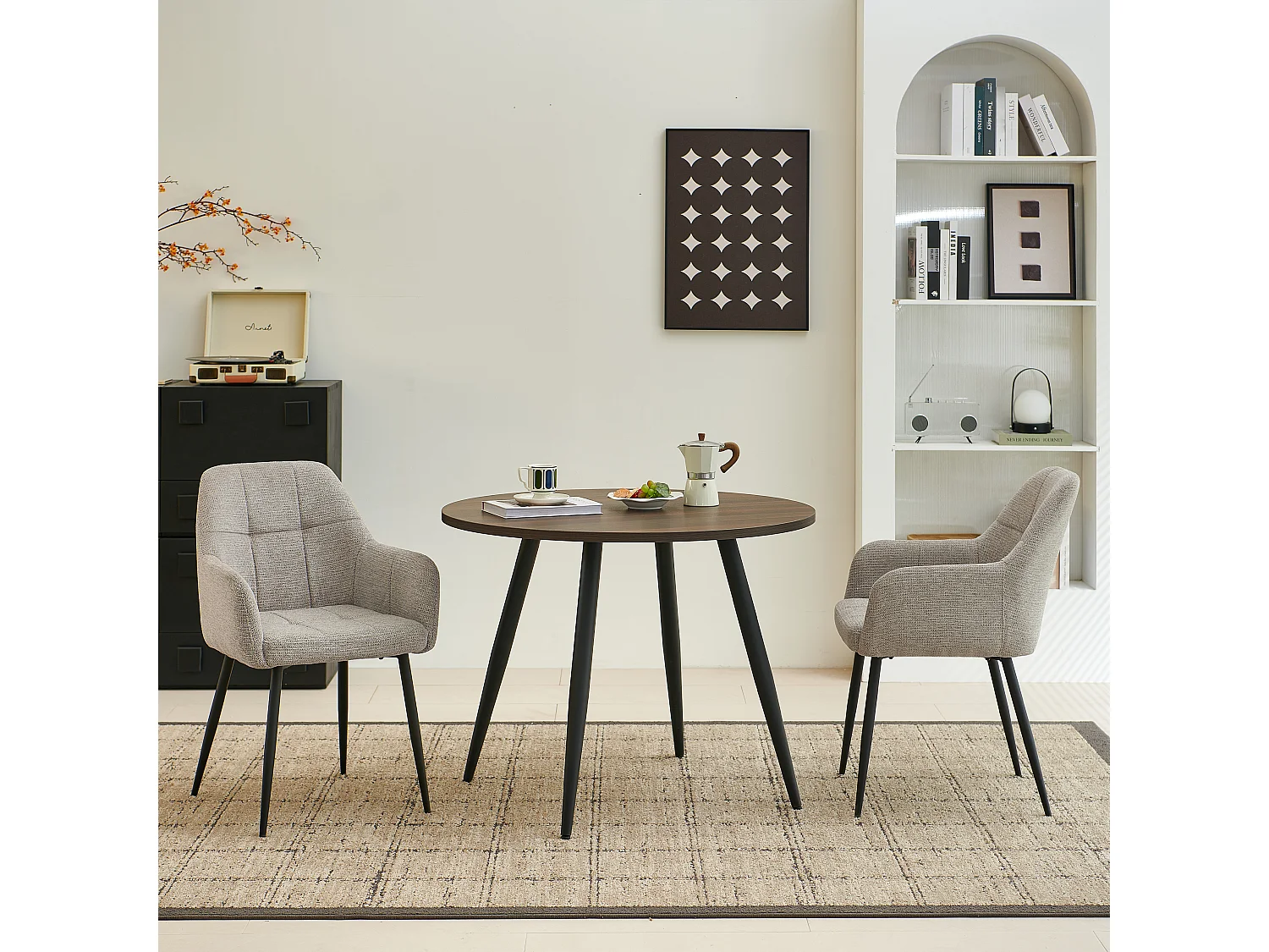 SONARA Dining Chair Set of 2, Water-Repellent  Plush Chenille Upholstered for Dining Room