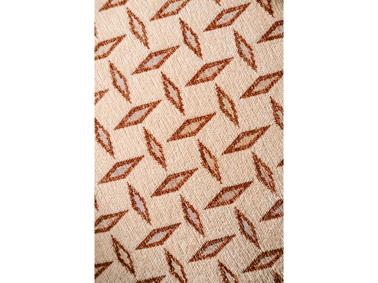 Poef 49 cm - beige - gewatteerde zitting - Indore Home