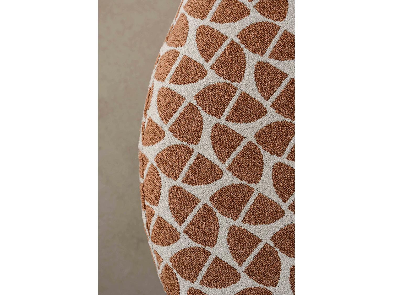 Fauteuil Bloom - terracotta/beige - gewatteerde fauteuil - Indore Home