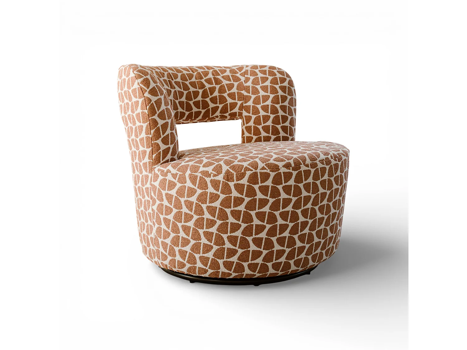Fauteuil Bloom - terracotta/beige - gewatteerde fauteuil - Indore Home