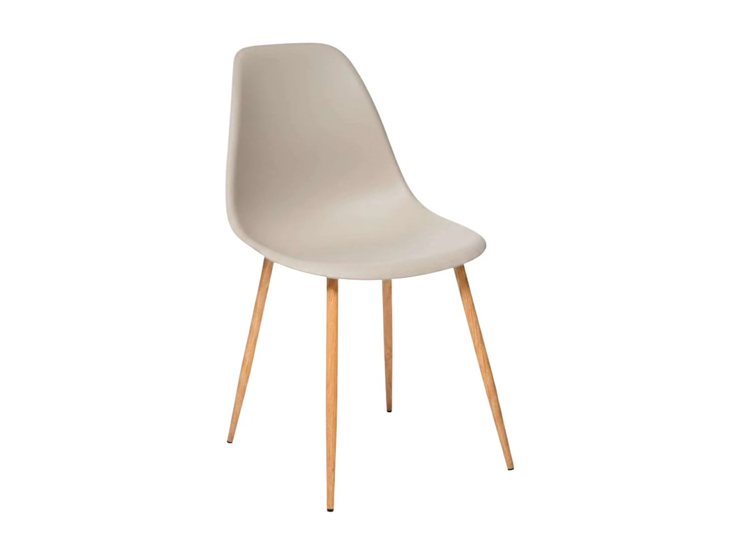 Conjunto Taho em bege e carvalho (2 cadeiras) 84x46x51 cm