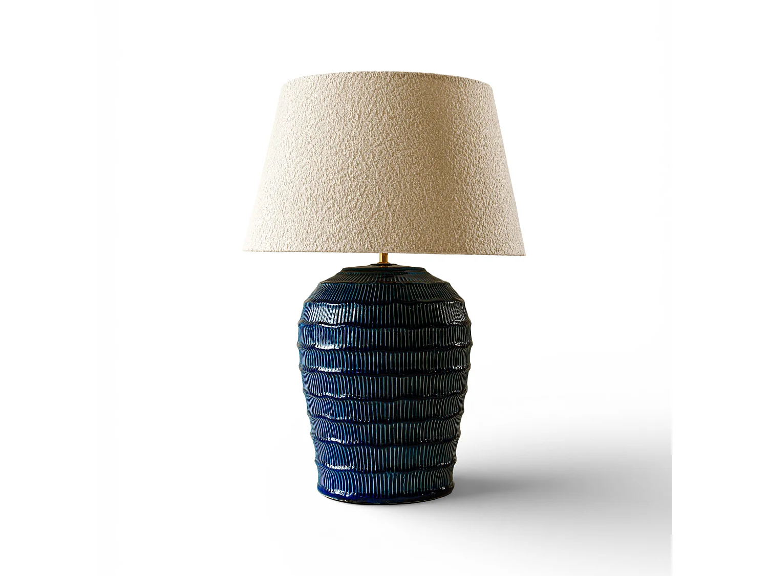 Lampe de table 73 cm - Bleu - Lampe à poser sculpturale - Indore Home