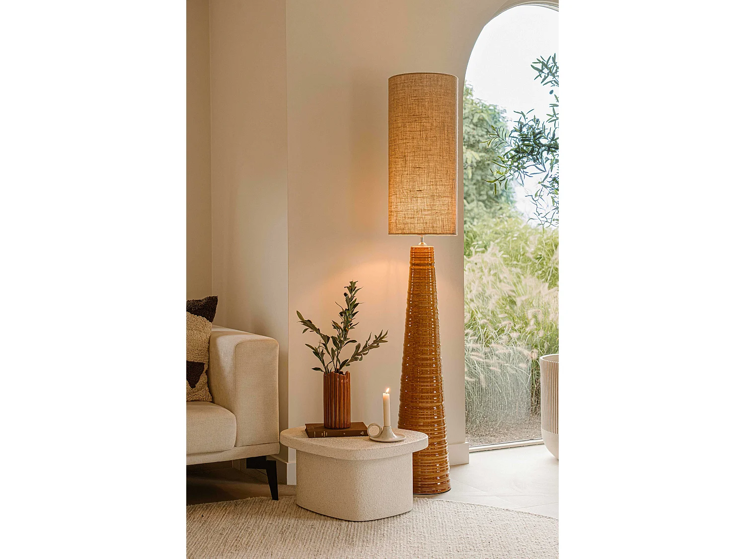 Stehlampe 180 cm - Braun - Design-Stehlampe - Indore Home