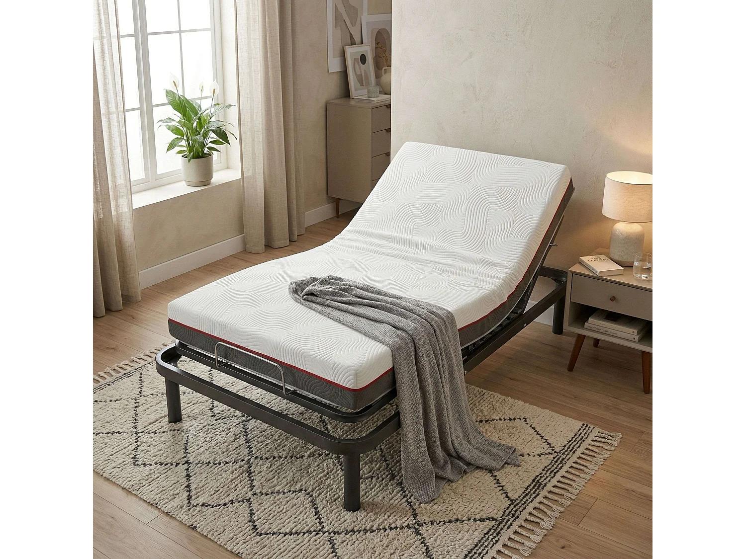 Colchão Nert viscoelástico Air Flow 105x190 cm 20 cm viscoelástico 4 cm