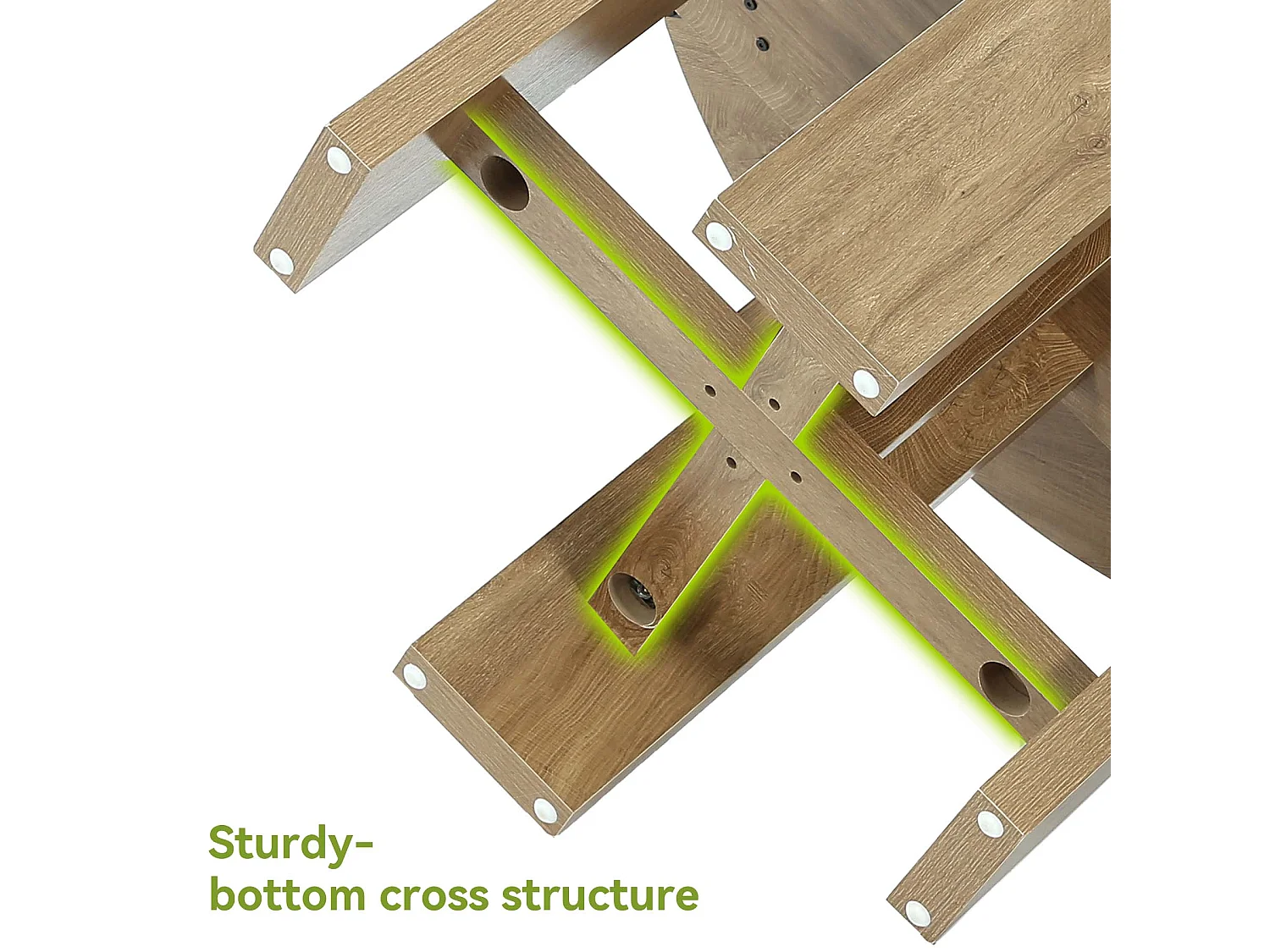 Table de salle à manger ronde, table de cuisine de 120 cm pour 6 personnes, table de salle à manger de style campagnard