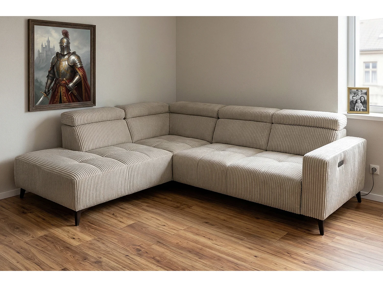 Narożnik Velvet ultra komfort – efekt chmury – miękka tkanina premium – funkcja relax