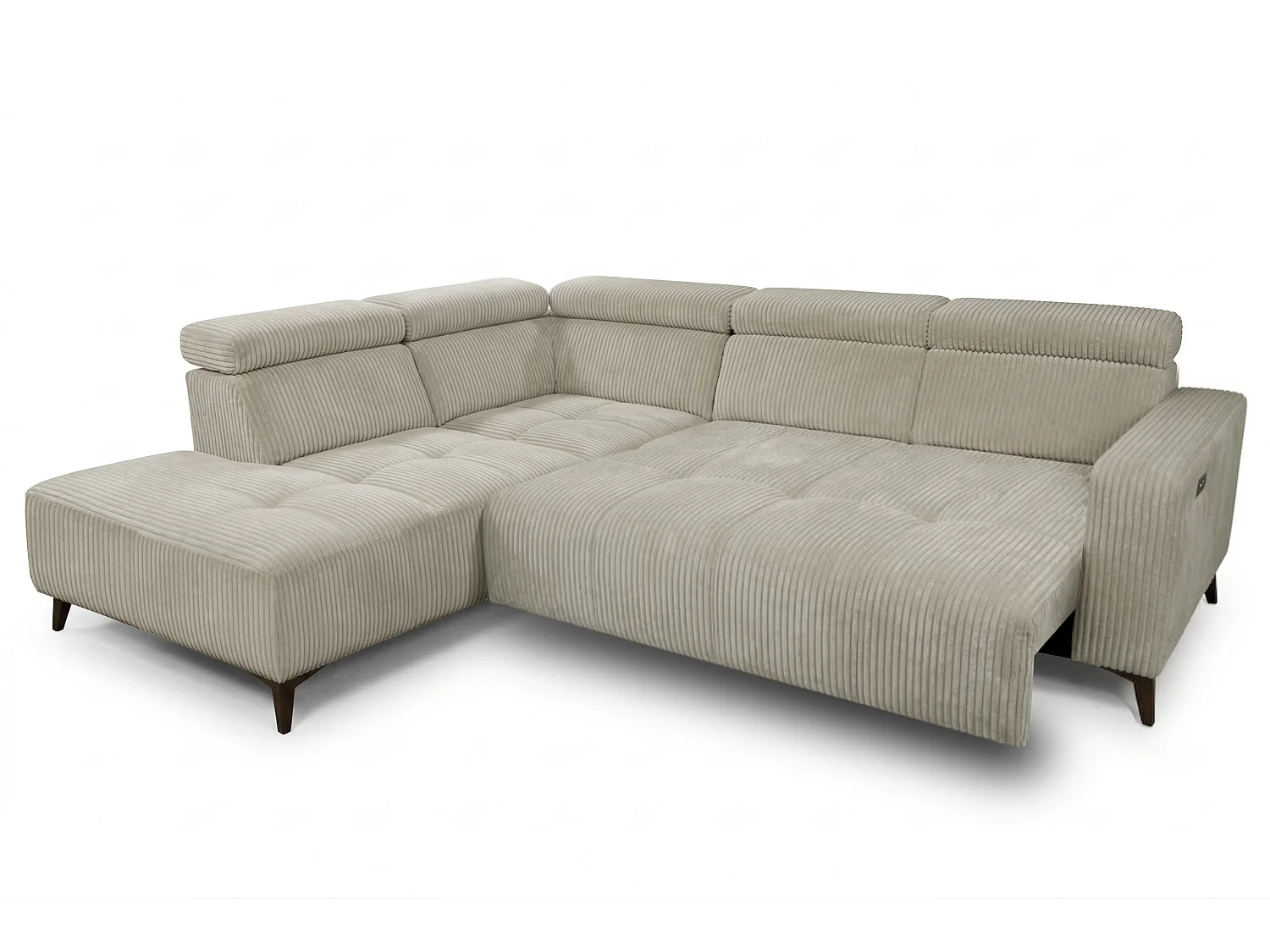 Narożnik Velvet ultra komfort – efekt chmury – miękka tkanina premium – funkcja relax