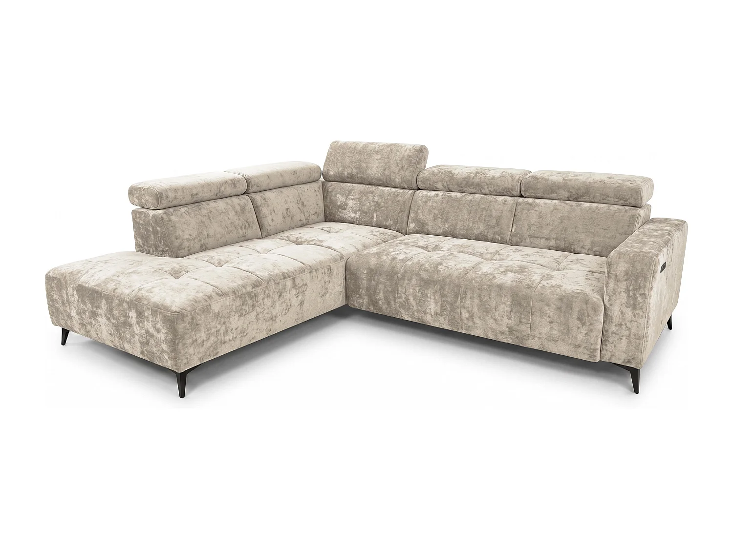 Canapé d’angle Velvet confort profond – effet nuage (cloud sofa) – tissu premium – salon moderne